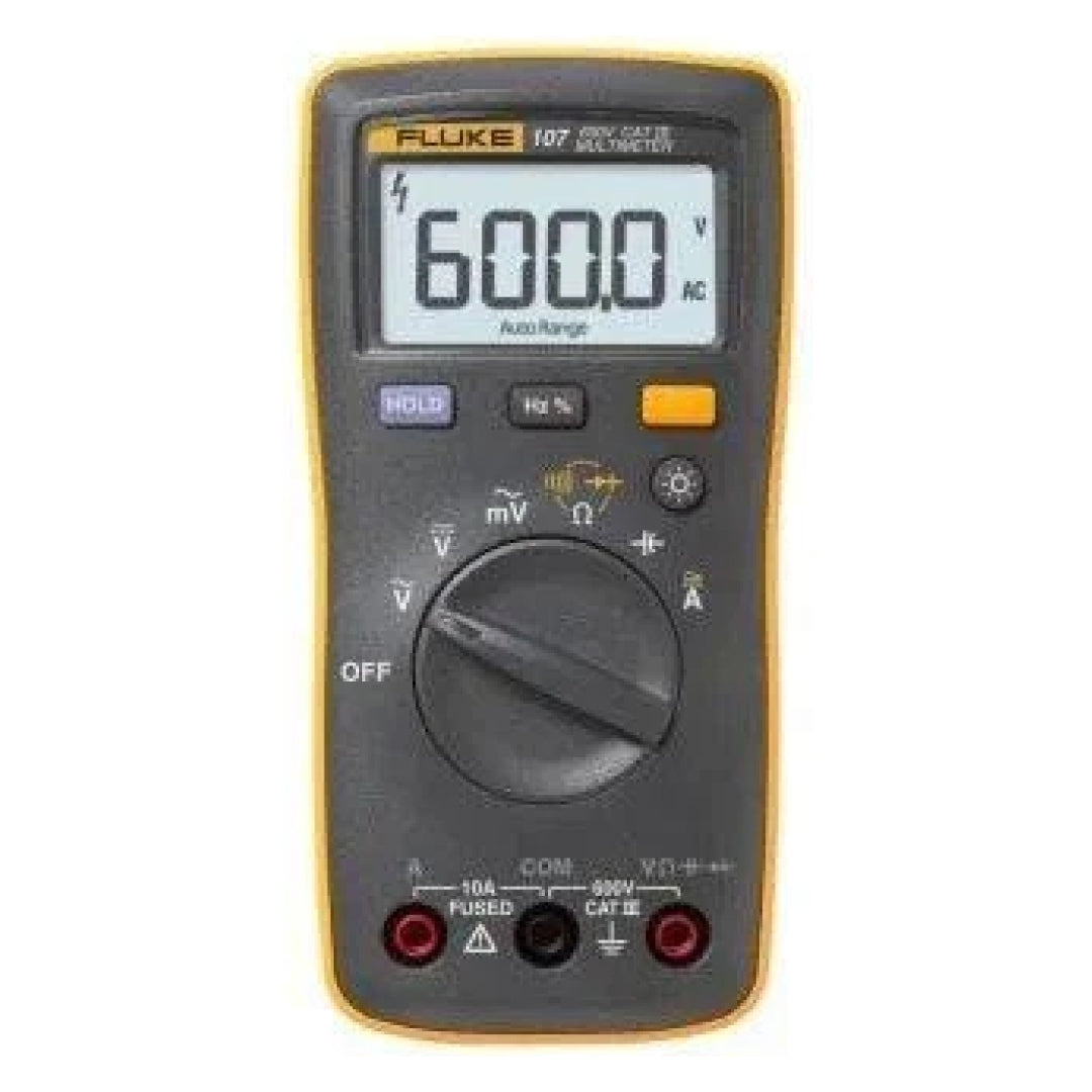 Fluke 107 600V AC/DC 10A AC/DC  Palm sized  CAT III Digital Multimeter Fluke 107 600V AC/DC 10A AC/DC  Palm sized  CAT III Digital Multimeter